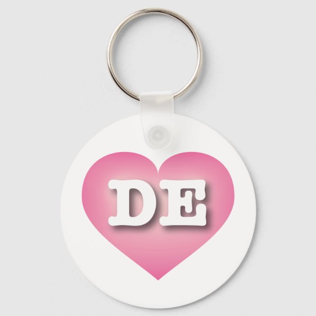 Porte-clés Delaware Pink Fade Heart - I love DE (Recto)