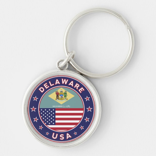 Porte-clés Delaware, T-shirt Delaware, autocollant Delaware (Devant)