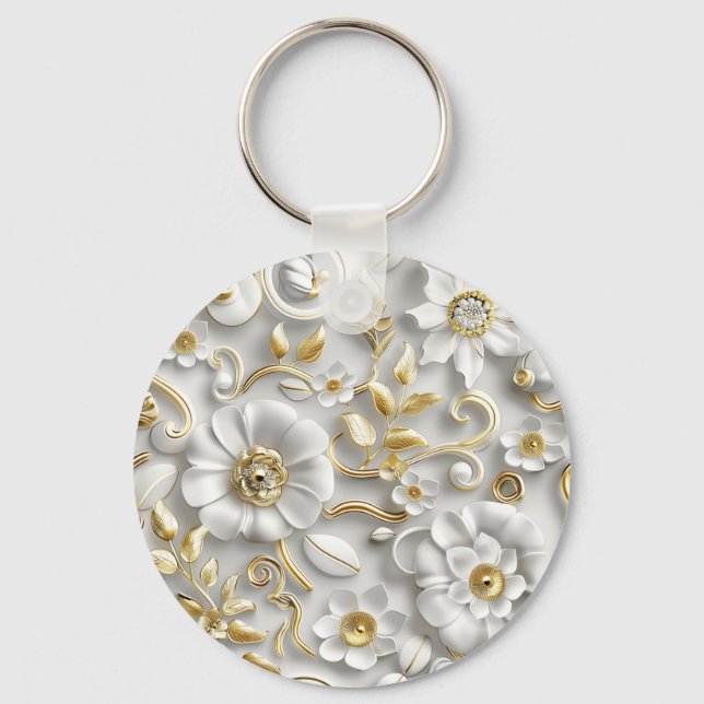 Porte-clés Délicat floral (Recto)