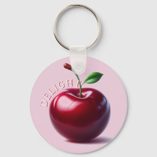 Porte-clés Délice de Cerise Rouge Brillante