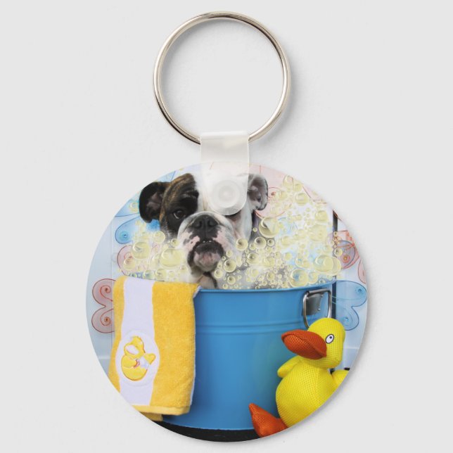 Porte-clés Delilah - Bulldog anglais (Recto)