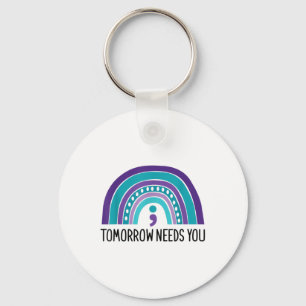 Porte-clés Demain a besoin de vous Semicolon Rainbow Suicide