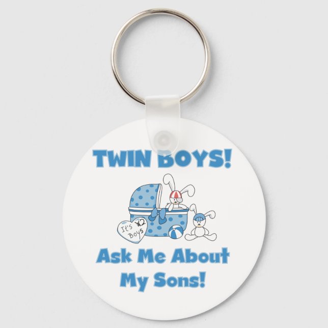 Porte-clés Demander à propos de My Twin Sons Tshirts et cadea (Recto)