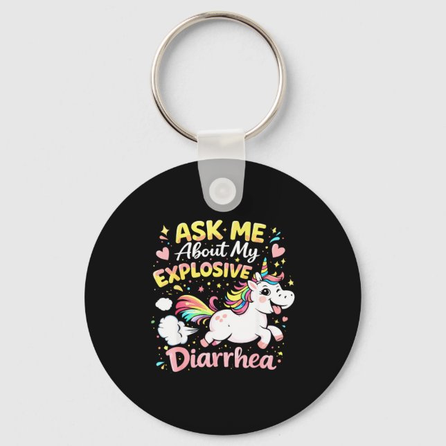 Porte-clés Demandez à propos de diarrhée explosive drôle meme (Recto)