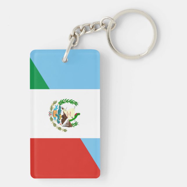 Porte-clés demi de symbole de drapeau du Guatemala Mexique (Dos)