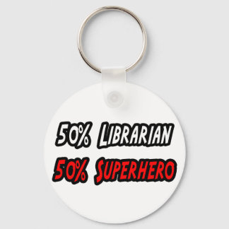 Porte-clés Demi-libraire moitié superhéros