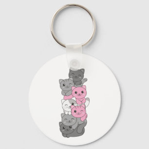 Porte-clés Demigirl Drapeau Pride chat Lgbtq Cute Chat