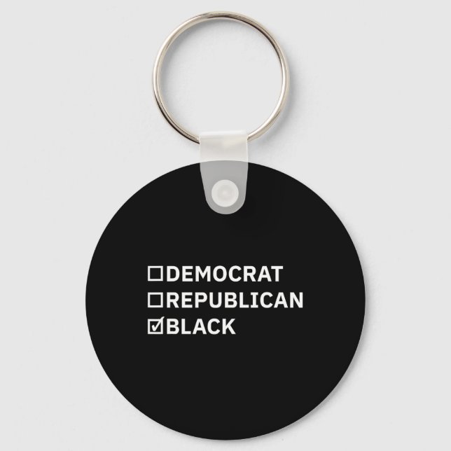Porte-clés Démocrate noir Républicain Affranchis Élections Po (Recto)