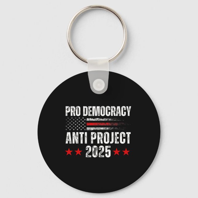 Porte-clés Démocratie Anti Project 2025 Stop Project 2025 Ant (Recto)