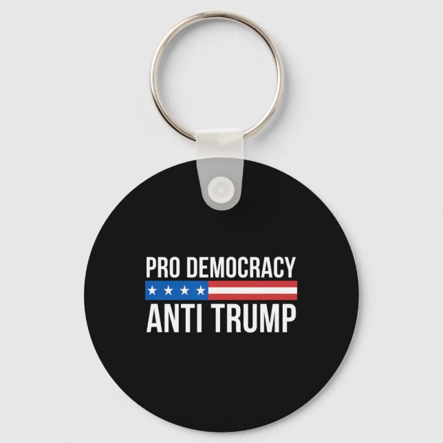 Porte-clés Démocratie - Anti Trump - (Recto)