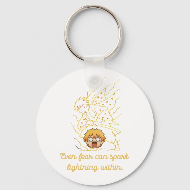 Porte-clés Demon Slayer Zenitsu inspired (Recto)