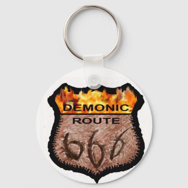 Porte-clés Demonic Route 666 (Recto)