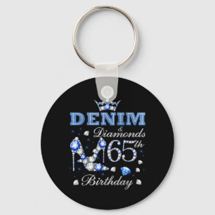 Porte-clés Denim et Diamants 65e Anniversaire Talons Hauts Co