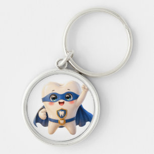 Porte-clés dent de super-héros mignon Cadeau pour