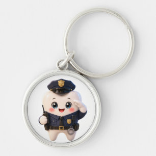 Porte-clés dent policier Cadeau dentaire