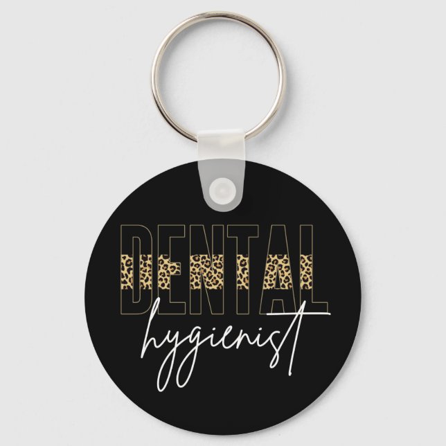 Porte-clés Dental Hygienist | RDH Cheetah print gifts (Recto)
