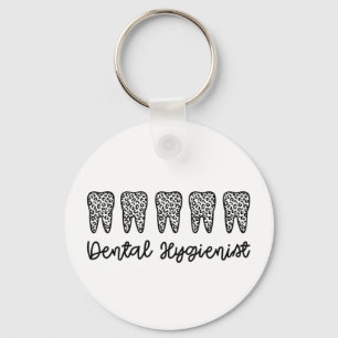Porte-clés Dental Hygienist   RDH Dentist leopard teeth gifts