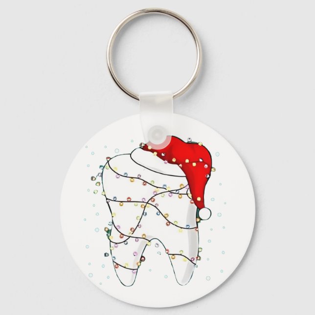 Porte-clés Dental Noël Dunny Dentiste Vacances  (Recto)