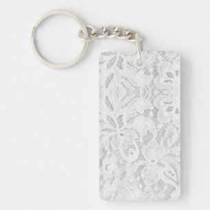 Porte-clés Dentelle blanche tombante