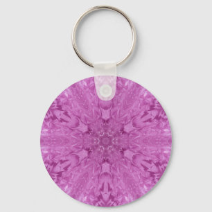 Porte-clés Dentelle féminine rose Kaleidoscope Flocon de neig