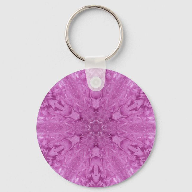 Porte-clés Dentelle féminine rose Kaleidoscope Flocon de neig (Recto)
