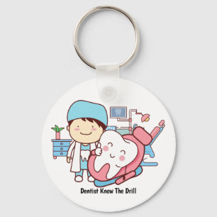 Porte-clés dentiste Animé avec dent