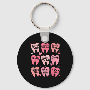 Porte-clés Dentiste dentaire de la Saint-Valentin Dent Teeth 