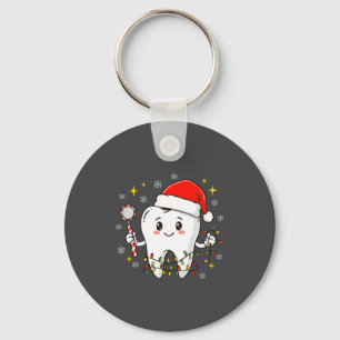Porte-clés Dentiste Noël Dents Lumières de Noël Drôle Dentair