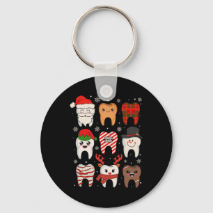 Porte-clés Dentiste Noël drôle dents mignon Xmas Dentiste Équ