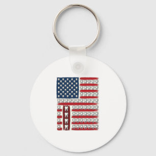 Porte-clés Dentiste Patriotique Dent Drapeau