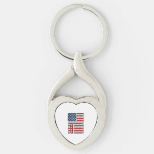 Porte-clés Dentiste Patriotique Drapeau Dentaire