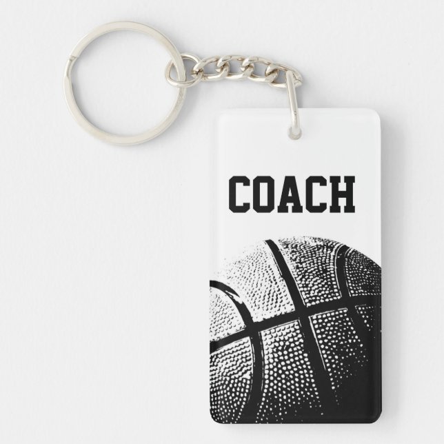 Porte-clés d'entraîneur de basket-ball (Devant)