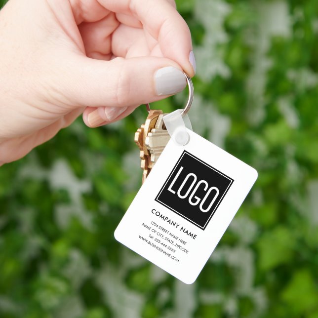 Porte-clés d'entreprise – Logo personnalisé (main)