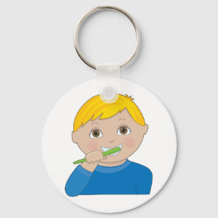 Porte-clés Dents de brossage de garçon