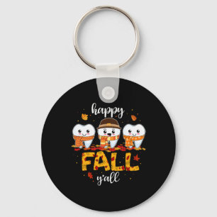 Porte-clés Dents de dents Happy Fall Y'all Dental Dentist Mer