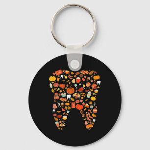 Porte-clés Dents de dents Happy Fall Y'all Dental Dentist Mer