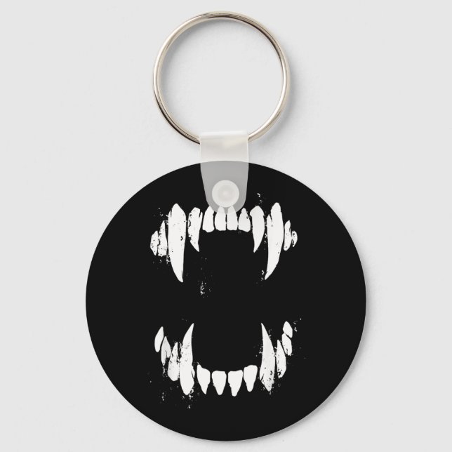 Porte-clés Dents de monstre de loup de chien vampire d'Hallow (Recto)