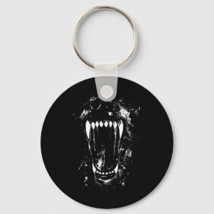 Porte-clés Dents de monstre de loup de vampire d'horreur d'Ha