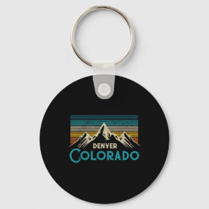 Porte-clés Denver Colorado Montagnes Vintage Souvenir de rand