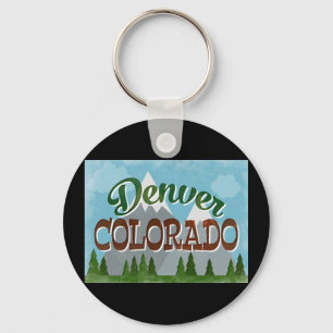 Porte-clés Denver Colorado Snowy Mountains