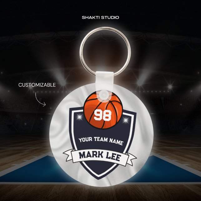Porte-clés d'équipe de basketball personnalisé (Créateur téléchargé)