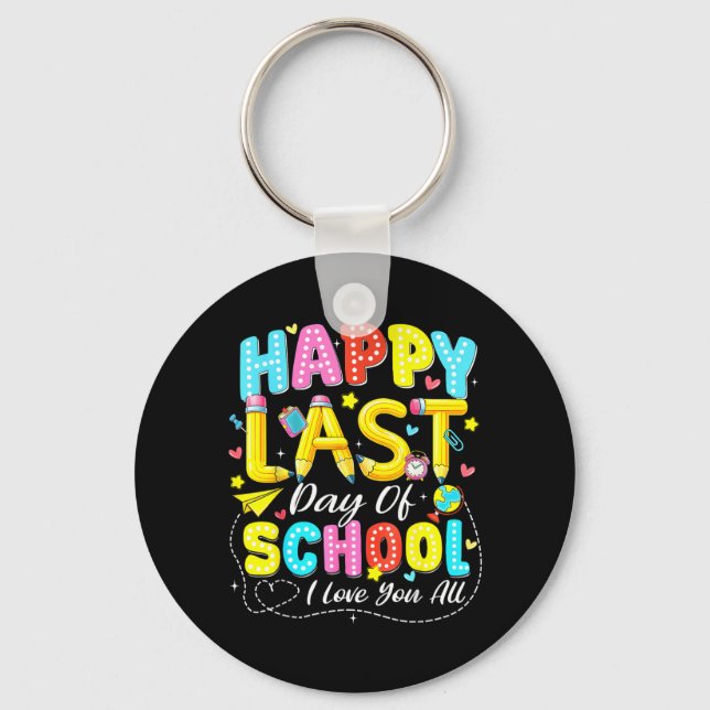 Porte-clés Dernier Jour d'École Bonjour l'Amour d'Été Enseign (Recto)