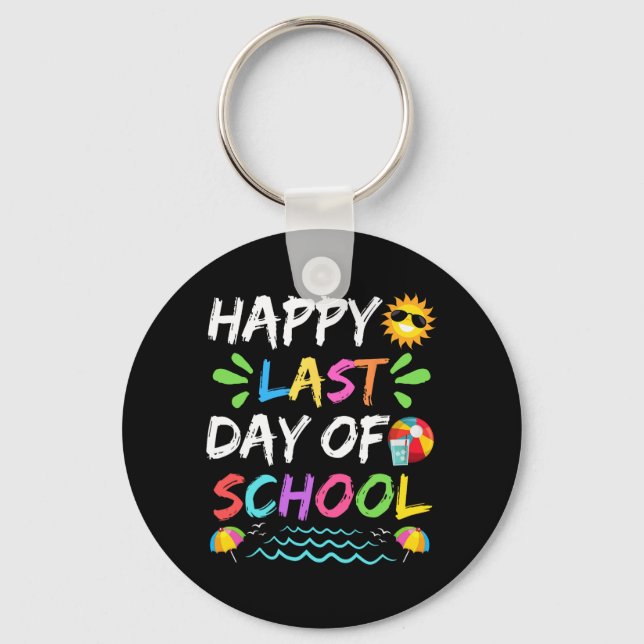 Porte-clés Dernier jour d'école pour la remise des diplômes d (Recto)