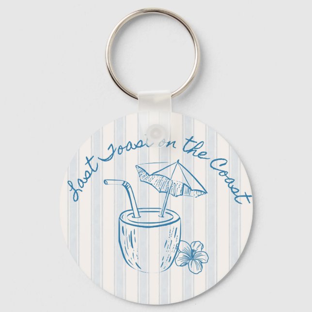 Porte-clés Dernier Toast sur la Côte Design pour Enterrement  (Recto)
