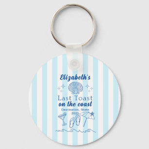 Porte-clés Dernier Toast sur la Côte pour la Soirée de Fiança