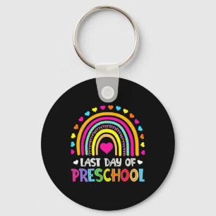 Porte-clés Dernière Journée De L'École Préscolaire Rainbow Gr
