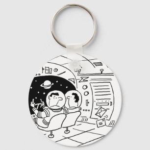 Porte-clés Des astronautes dans un vaisseau spatial recevant