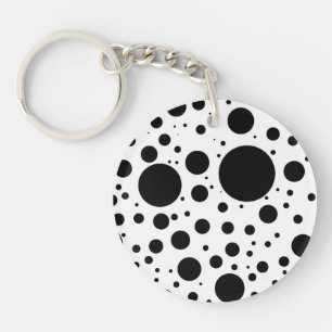 Porte-clés Des centaines de points et de cercles noirs de dif