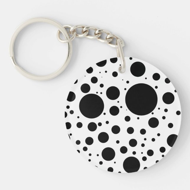 Porte-clés Des centaines de points et de cercles noirs de dif (Devant)