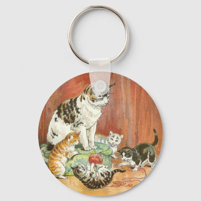 Porte-clés Des chatons en jeu (Recto)